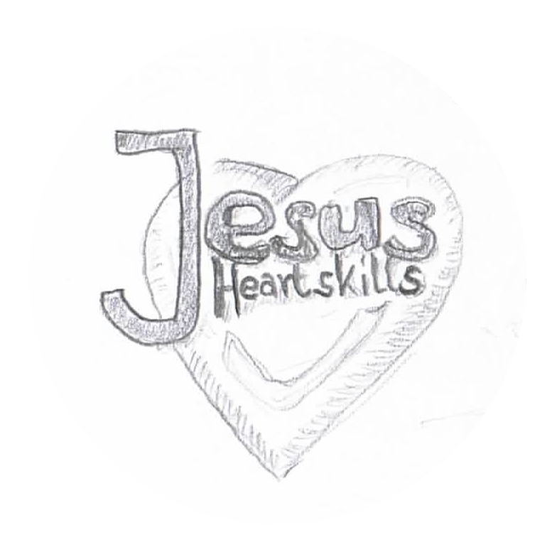 Logo Skizze Jesus Heartskills