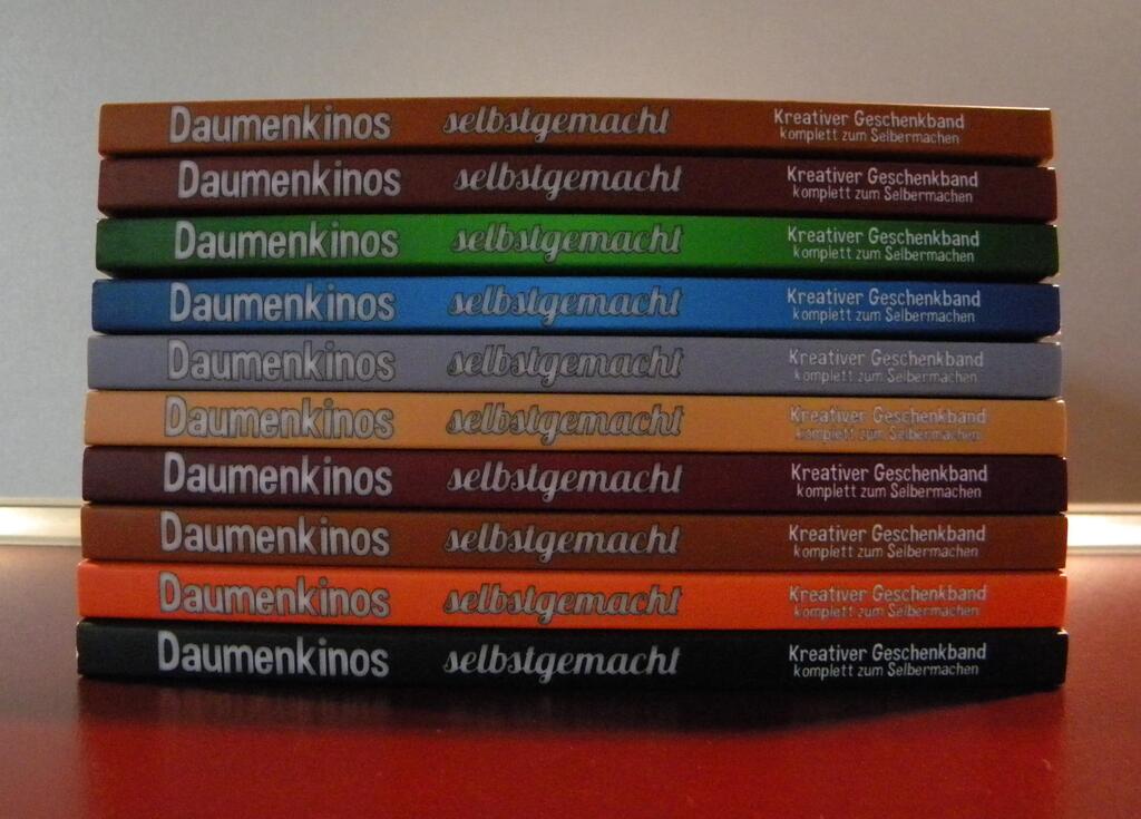 Daumenkinos selbstgemacht Geschenkband Cover Farbvarianten