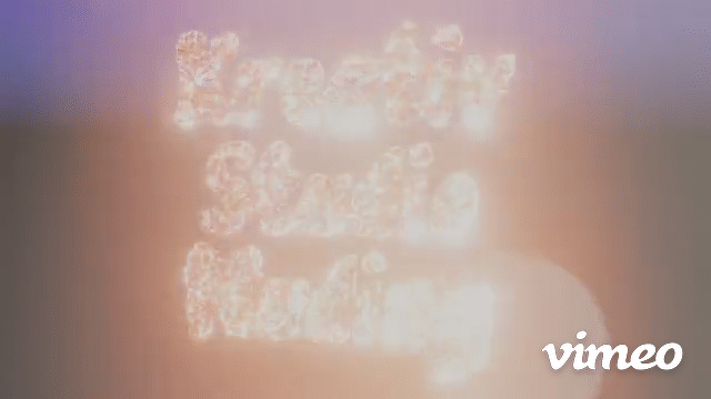 Schriftzug Stoff-Simulation Animation Bloom Effekt